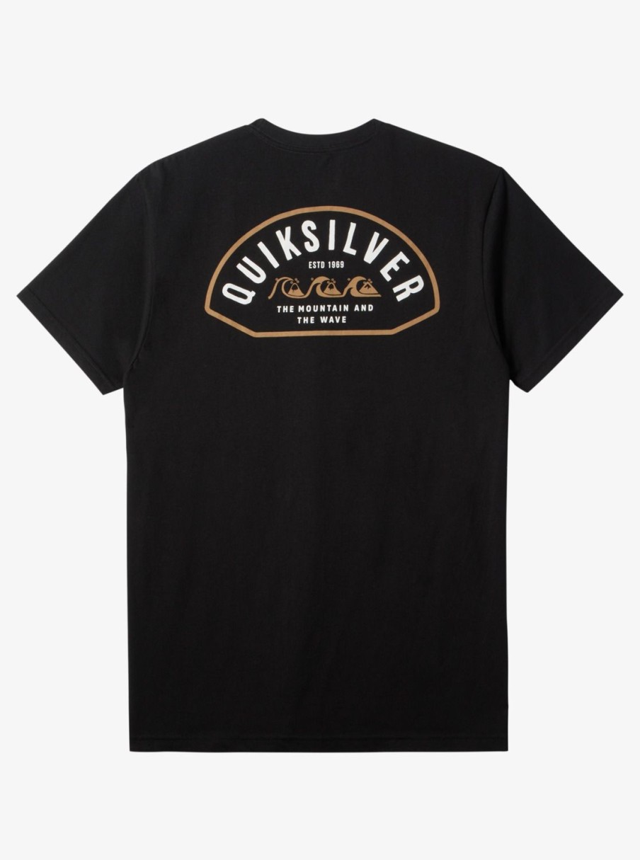 Mens Quiksilver Tees | Logo Lockup T-Shirt Black