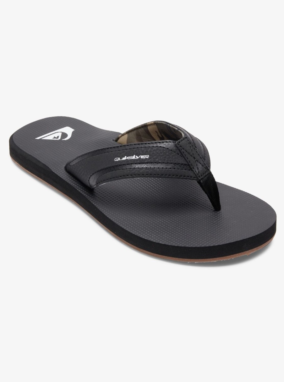 Mens Quiksilver Sandals | Island Oasis Sandals Black/Black/Brown