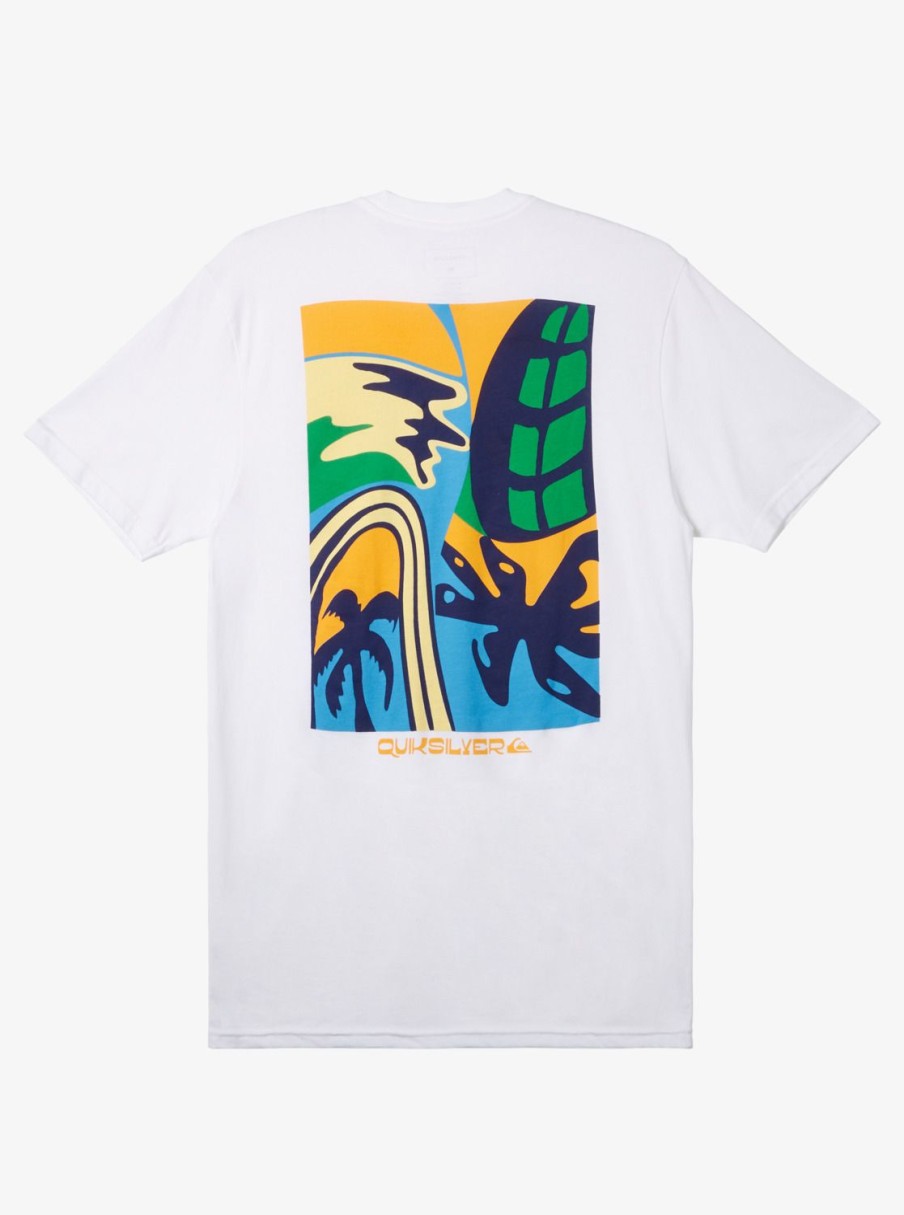 Mens Quiksilver Tees | Weird Trip T-Shirt White