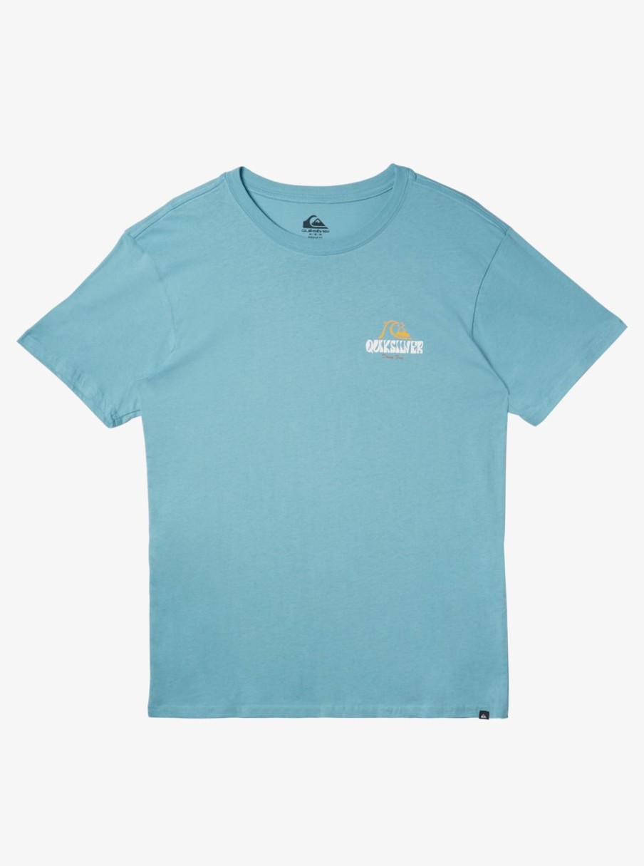 Mens Quiksilver Tees | Above The Clouds T-Shirt Reef Waters