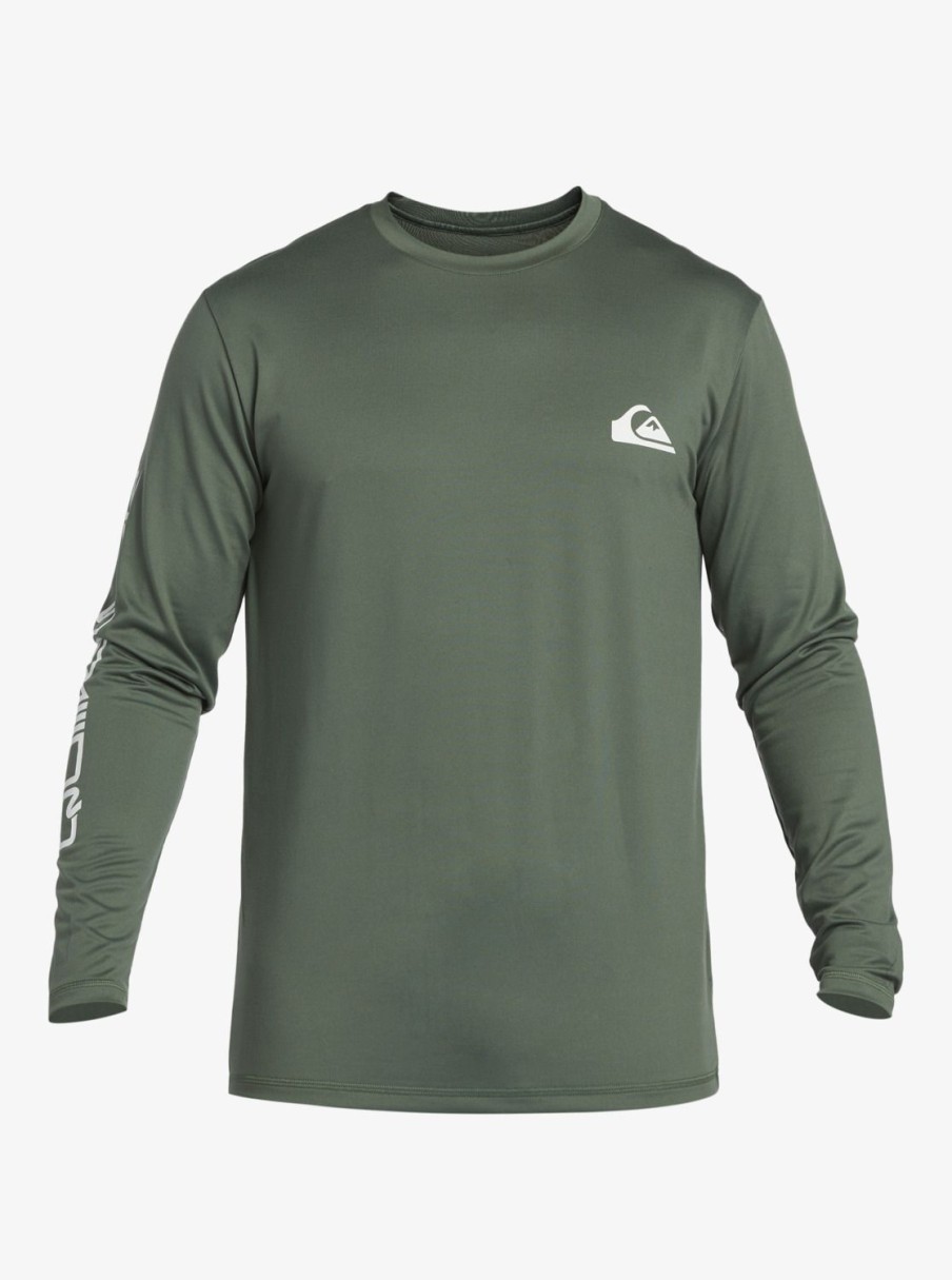 Mens Quiksilver Rashguards | Omni Session Long Sleeve Upf 50 Surf T-Shirt Laurel Wreath