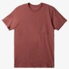 Mens Quiksilver Tees | Everyday Pocket T-Shirt Marsala