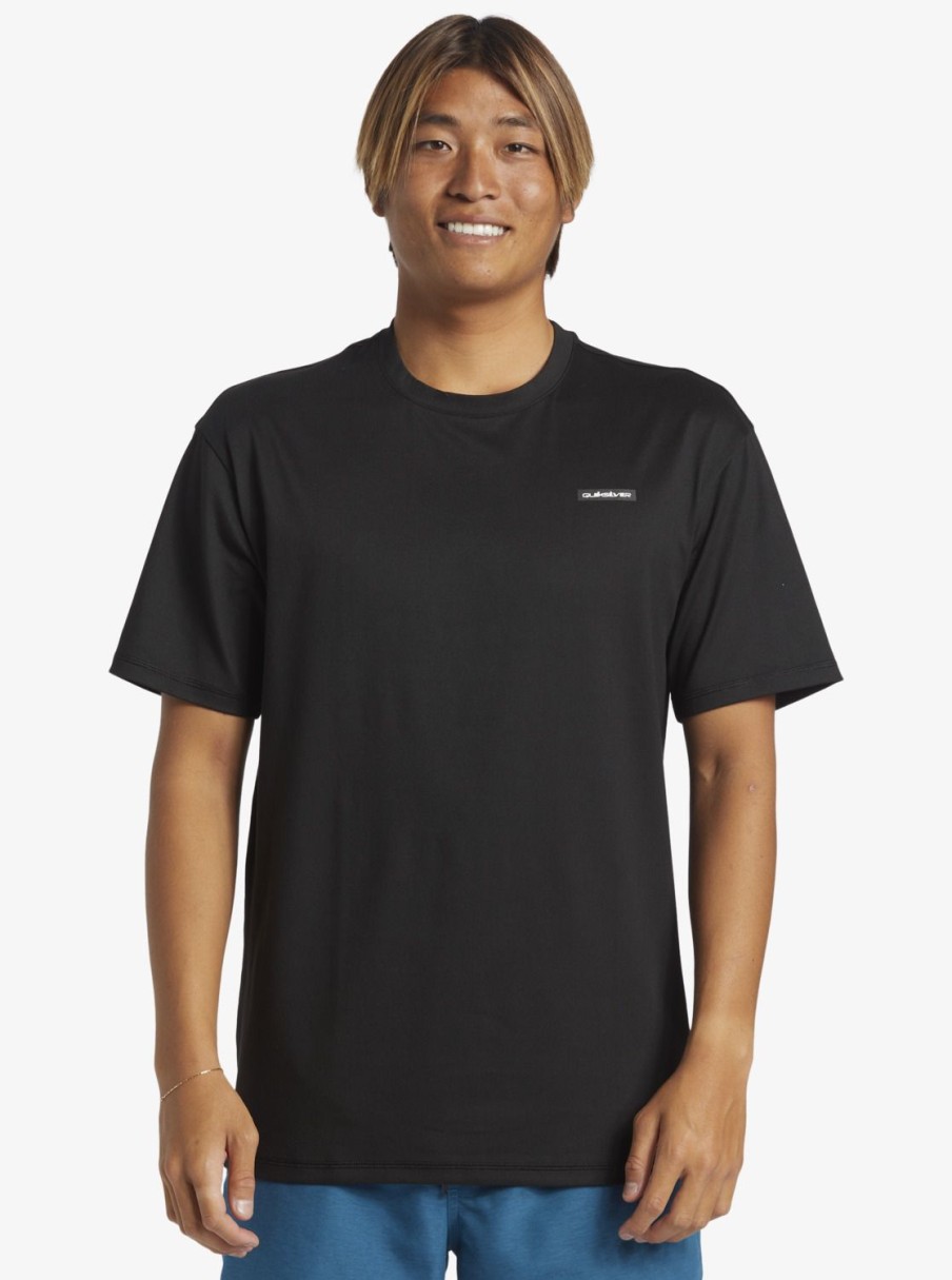 Mens Quiksilver Rashguards | Omni Session Upf 50 Short Sleeve Surf Tee Black