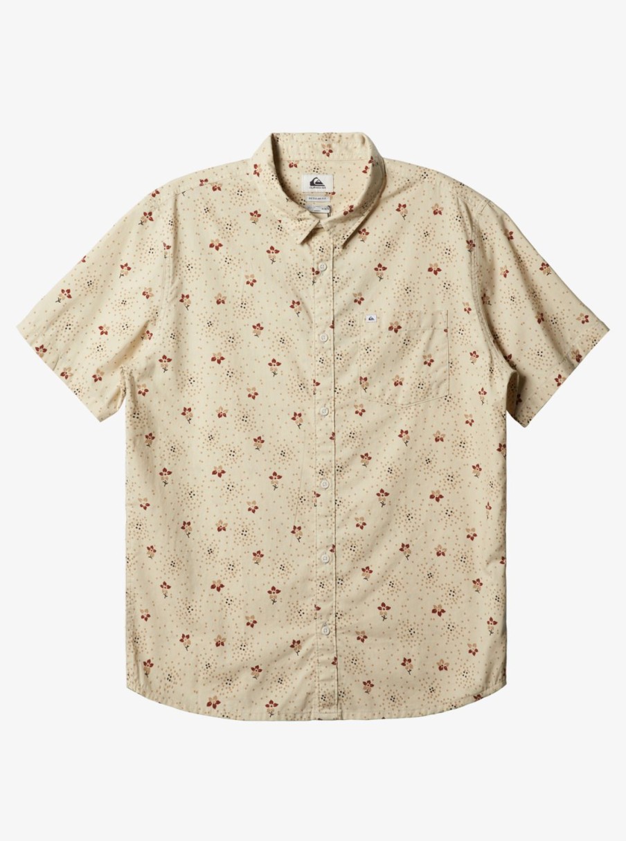 Mens Quiksilver Shirts & Polos | Summer Petals Short Sleeve Shirt Birch