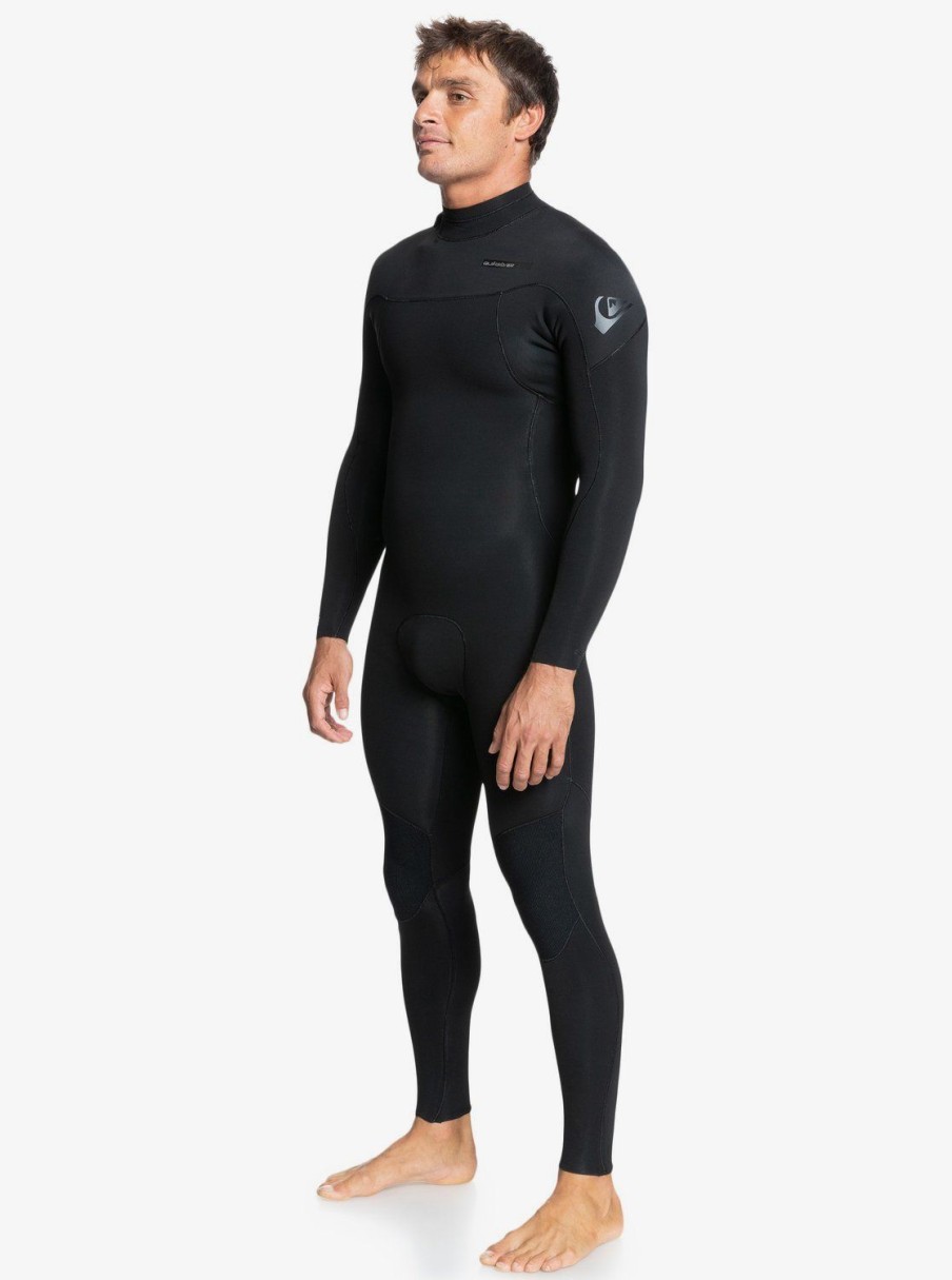 Mens Quiksilver Wetsuits | 3/2 Everyday Sessions Back Zip Wetsuit Black