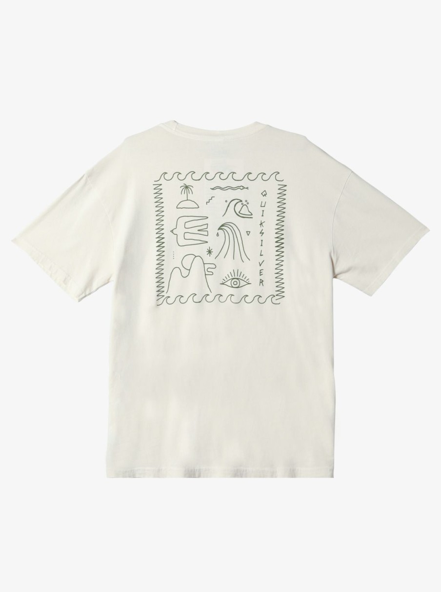 Mens Quiksilver Tees | Bag Of Sun Mnd T-Shirt Gardenia