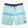 Mens Quiksilver Boardshorts | Surfsilk Mesa Stripe 19" Boardshorts Pastel Turquoise