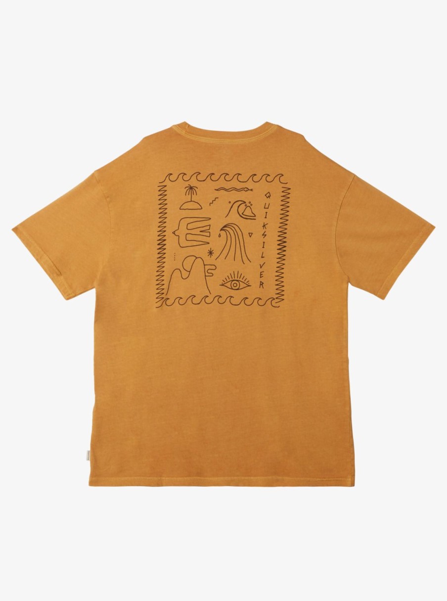 Mens Quiksilver Tees | Bag Of Sun Mnd T-Shirt Mustard