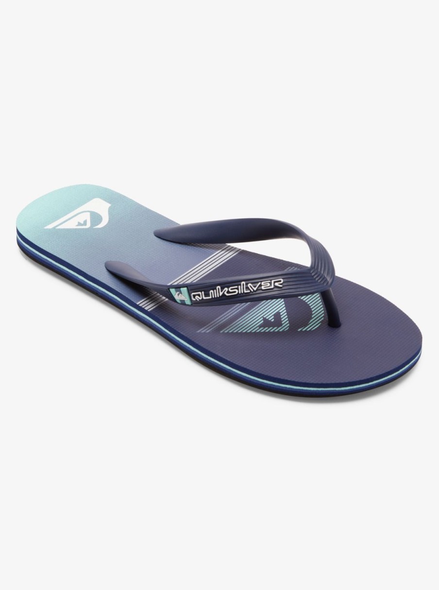 Mens Quiksilver Sandals | Molokai Swell Vision Flip-Flops Blue 3