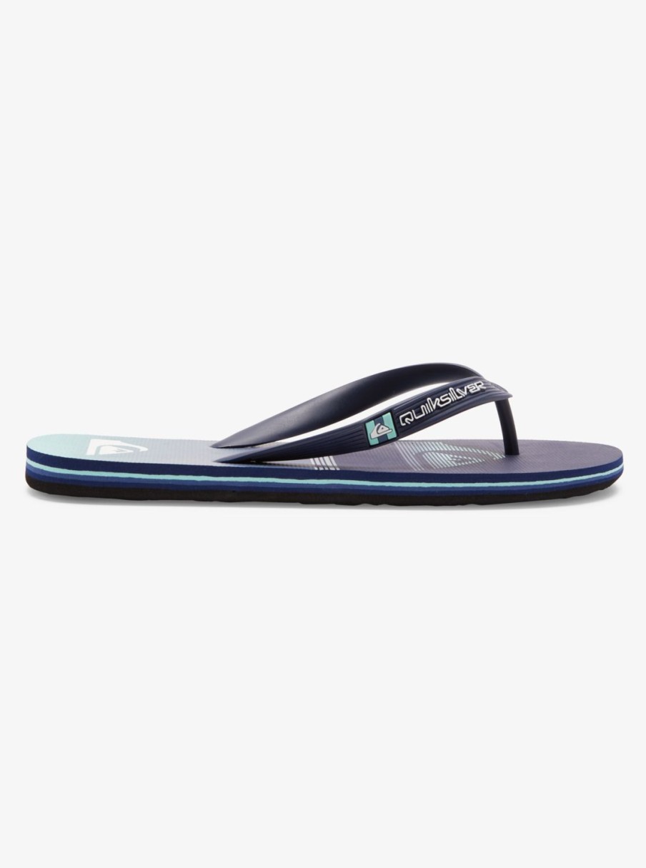 Mens Quiksilver Sandals | Molokai Swell Vision Flip-Flops Blue 3