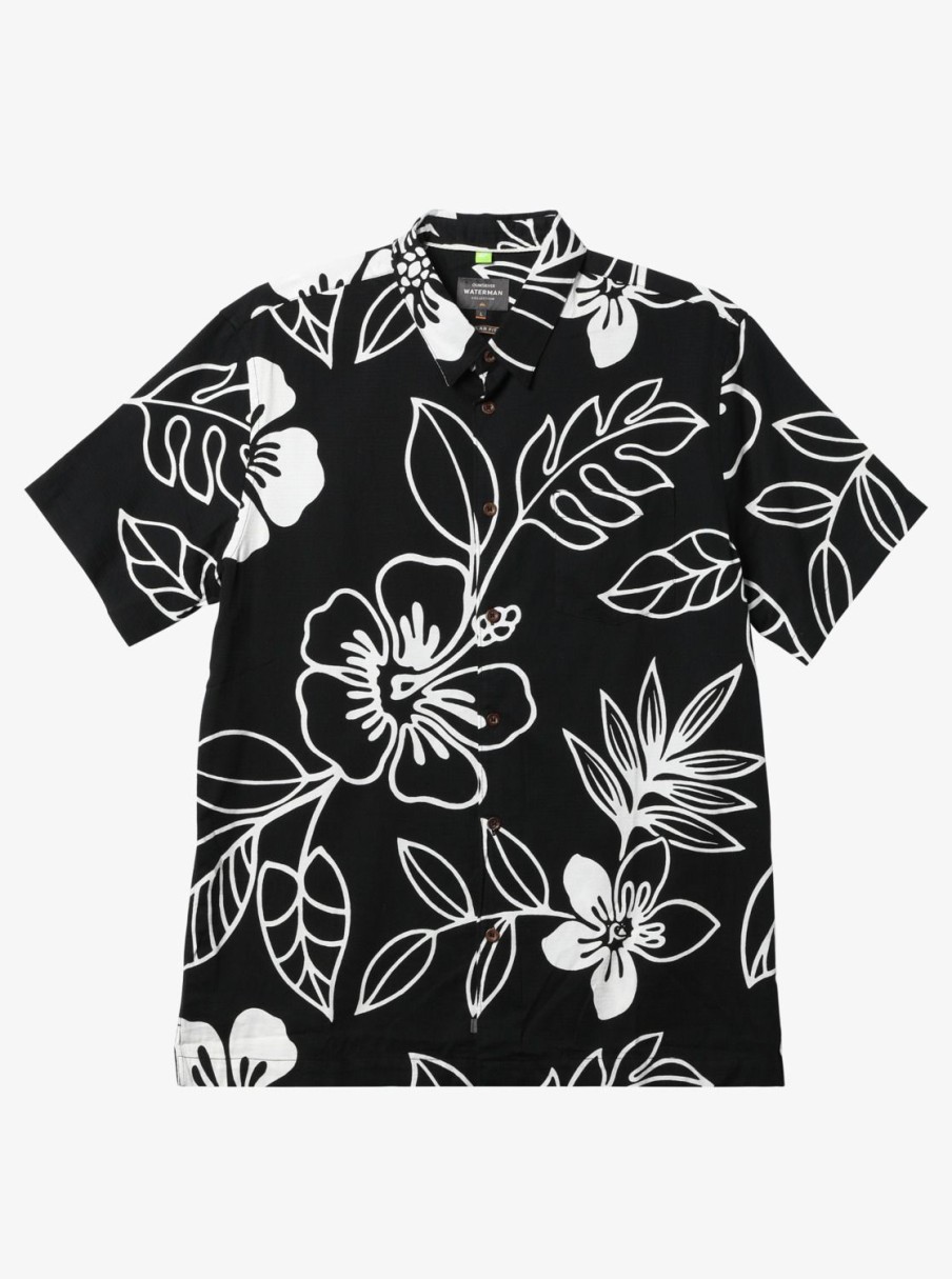 Mens Quiksilver Shirts & Polos | Waterman Cruise Town Woven Shirt Black Cruise Town