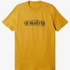 Mens Quiksilver Tees | Gradient Lines T-Shirt Mustard