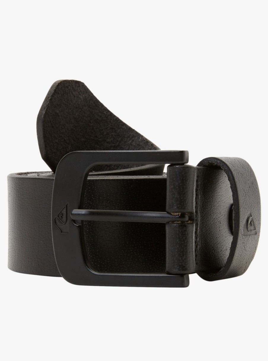 Mens Quiksilver Belts | The Everydaily Leather Belt Black