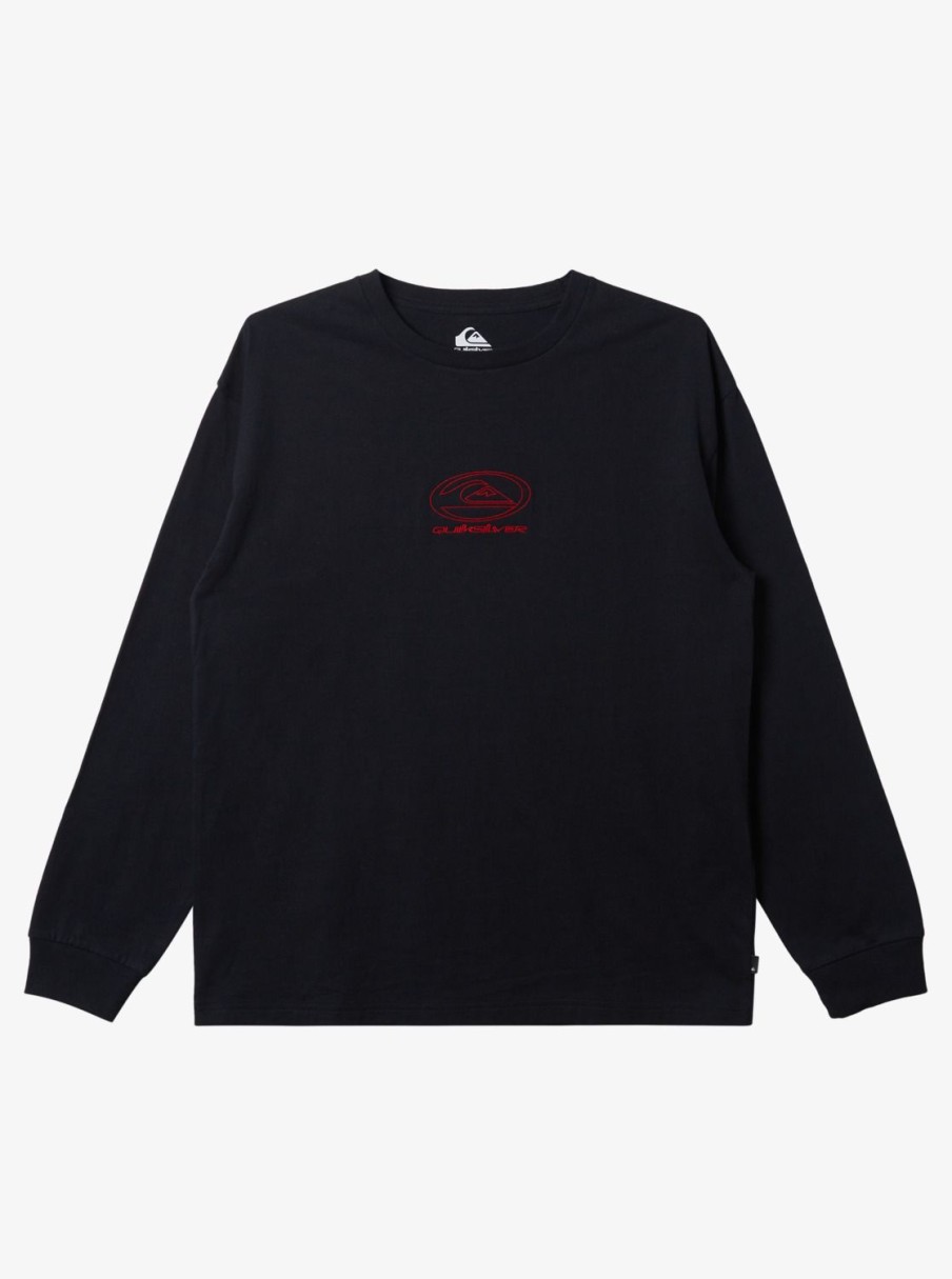 Mens Quiksilver Tees | Tilt Long Sleeve Stn T-Shirt Black