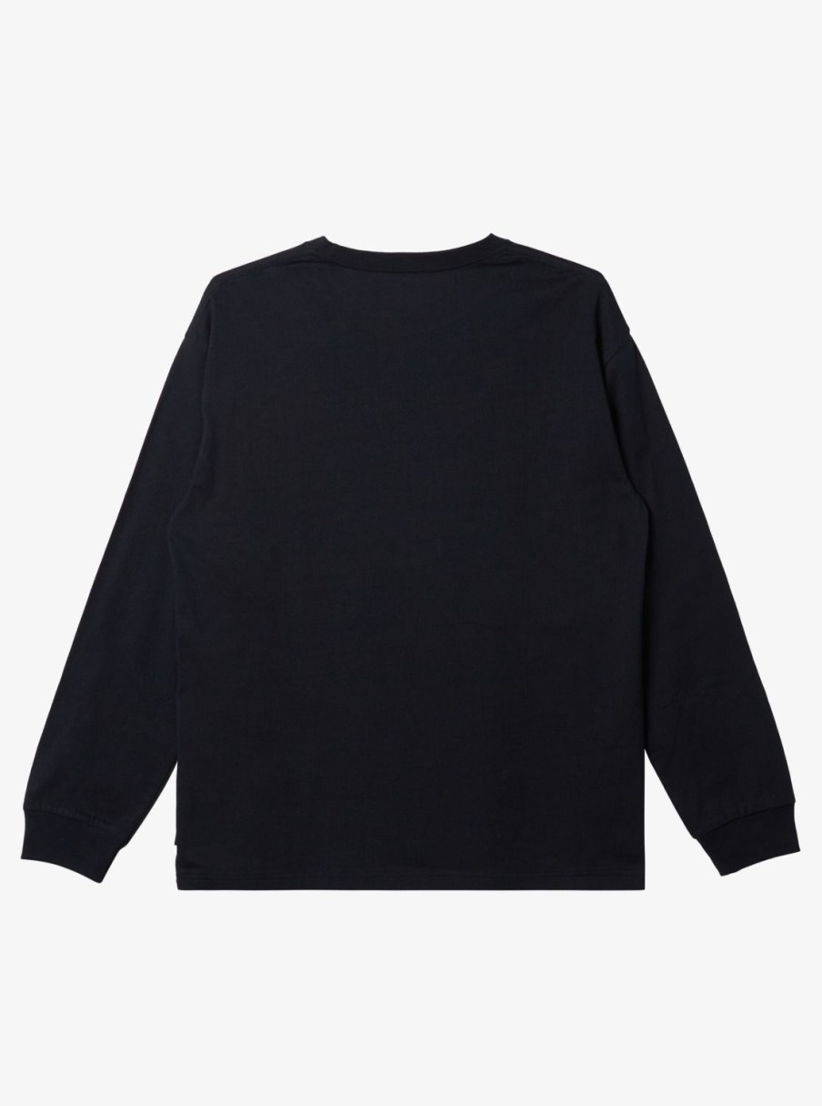 Mens Quiksilver Tees | Tilt Long Sleeve Stn T-Shirt Black