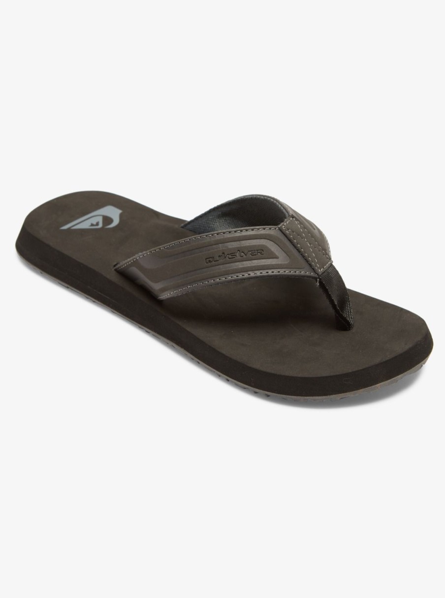 Mens Quiksilver Sandals | Monkey Wrench Core Sandals Grey 1