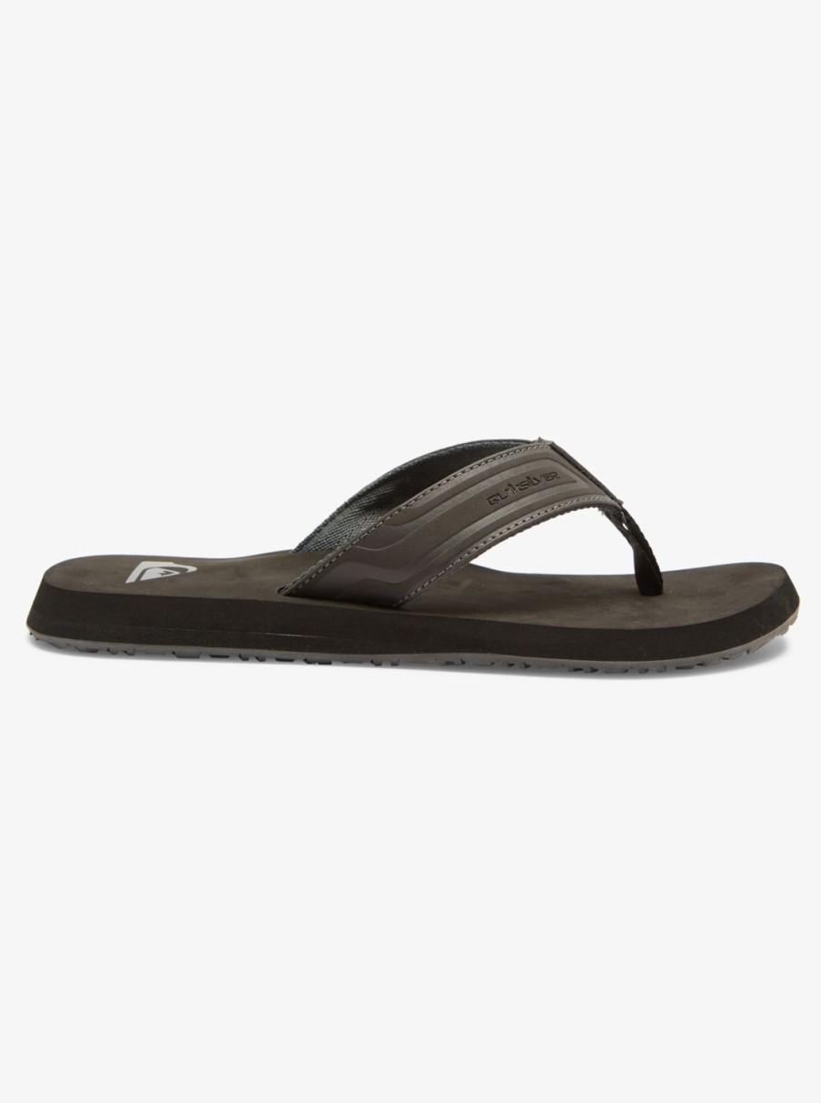 Mens Quiksilver Sandals | Monkey Wrench Core Sandals Grey 1