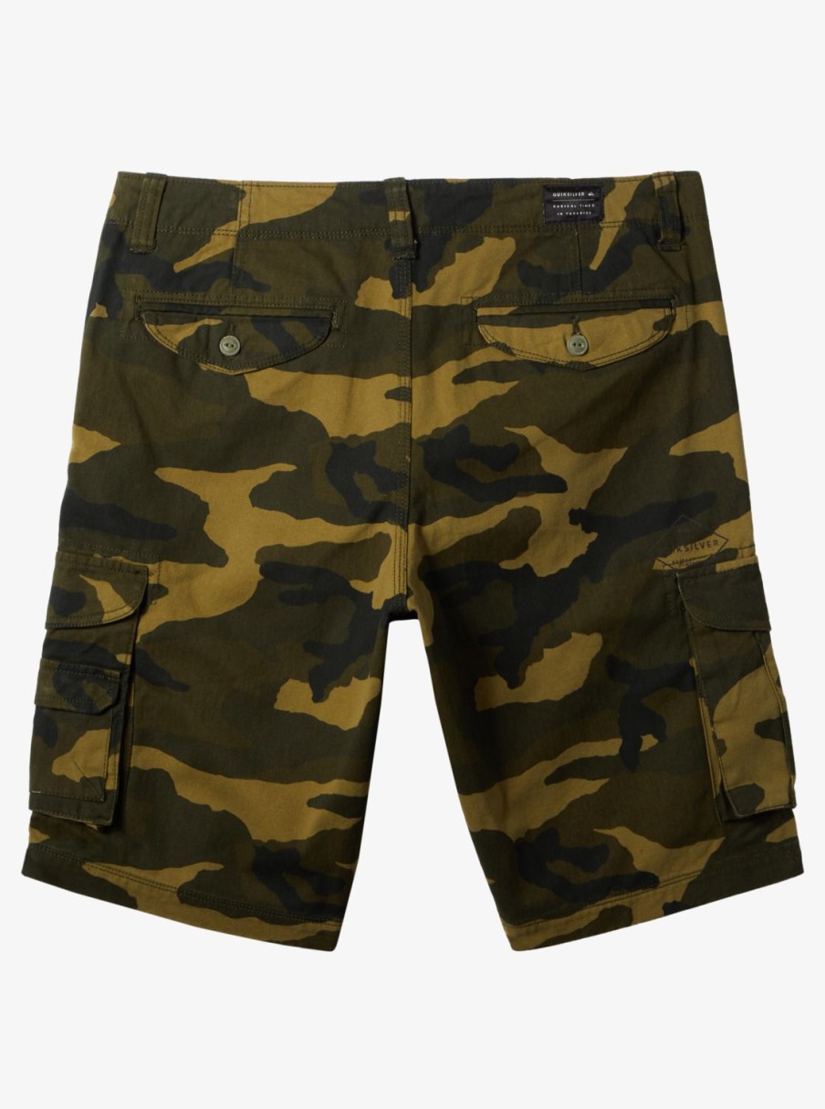 Mens Quiksilver Shorts & Amphibians | Crucial Battle Cargo Shorts For Men Thyme Everyday Camo