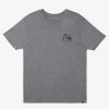 Mens Quiksilver Tees | Outer Island Mod T-Shirt Medium Grey Heather