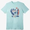 Mens Quiksilver Tees | Ca Funshine T-Shirt Pastel Turquoise