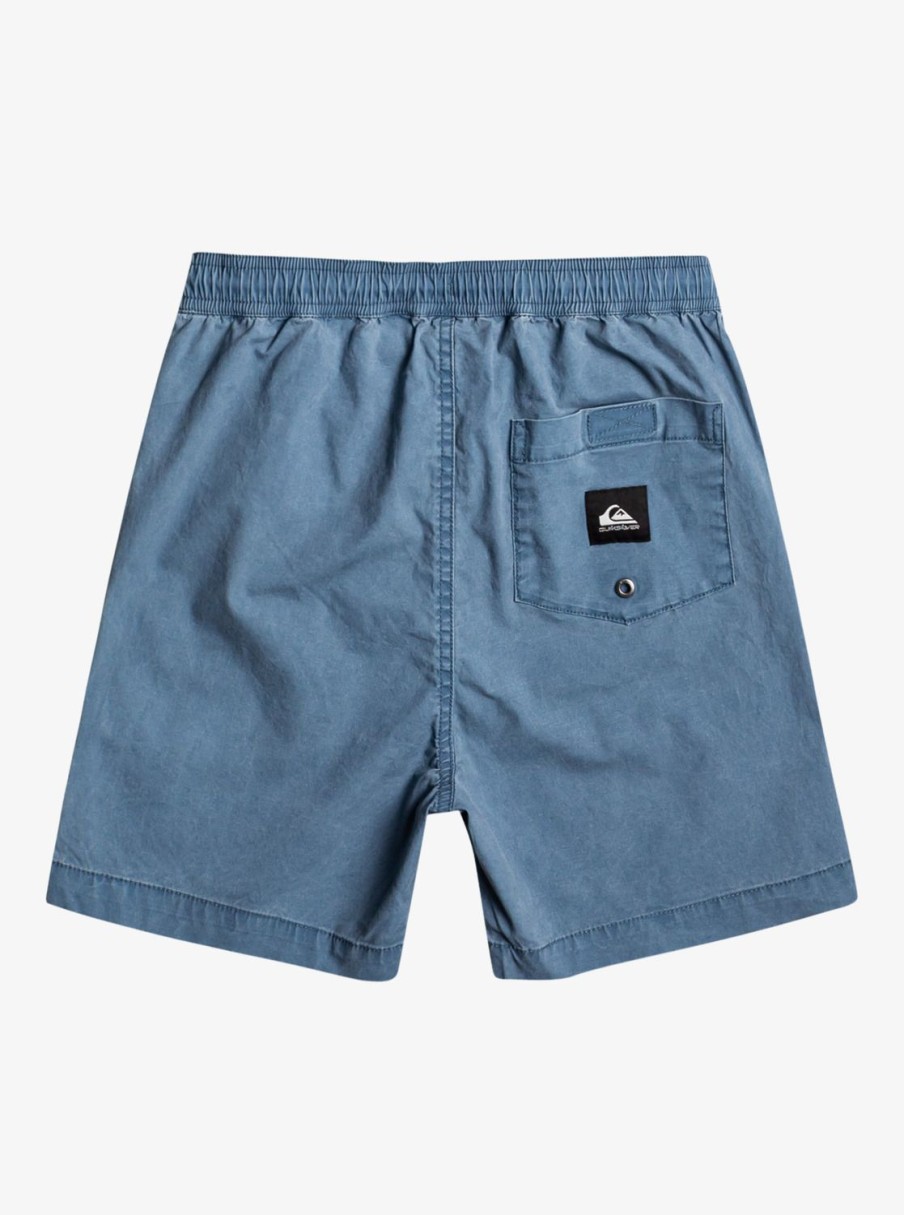 Boys Quiksilver Shorts | Boy'S 8-16 Taxer 15" Elastic Waist Shorts Bering Sea