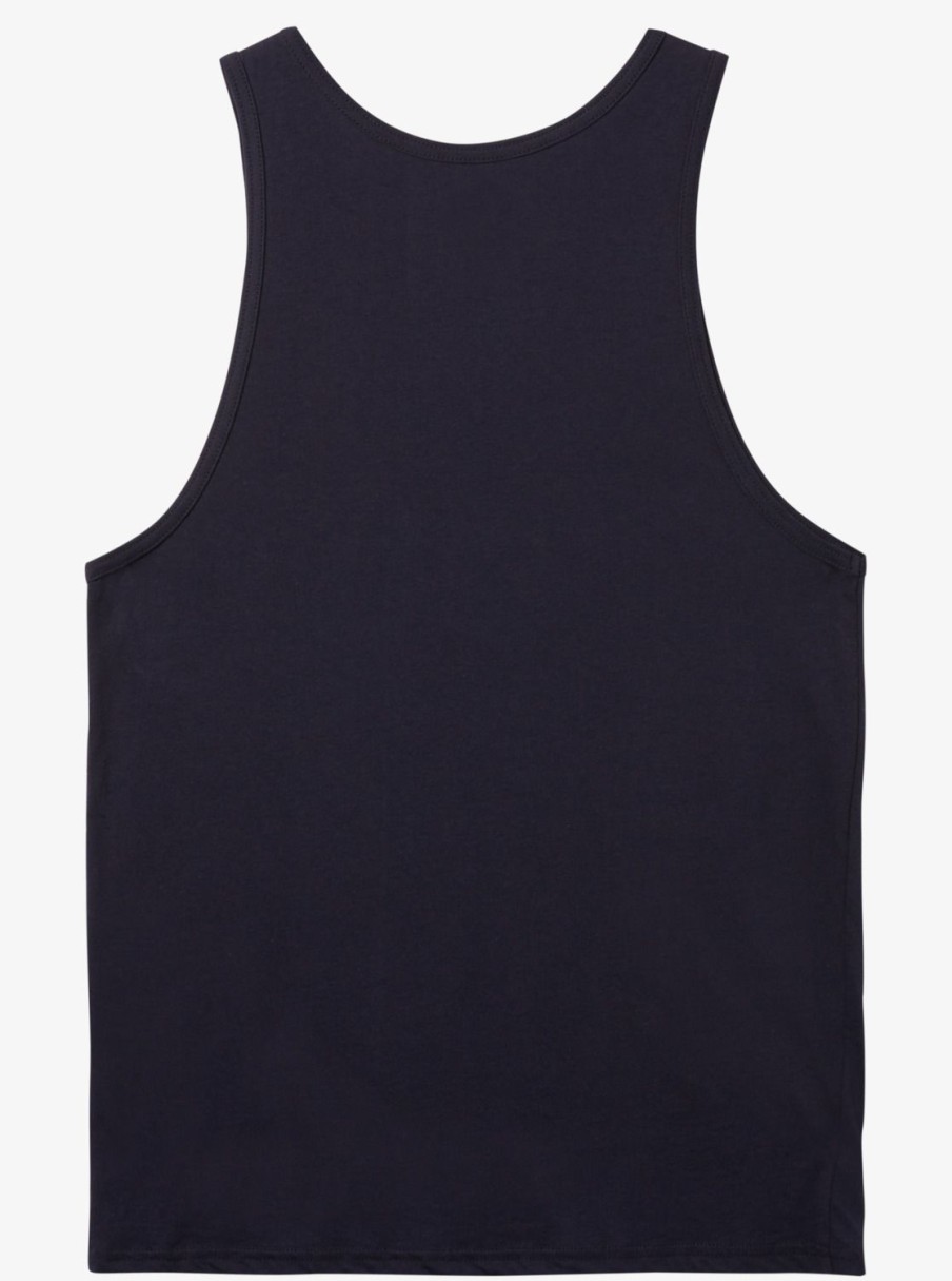 Mens Quiksilver Tees | Comp Logo Tank Top Navy Blazer