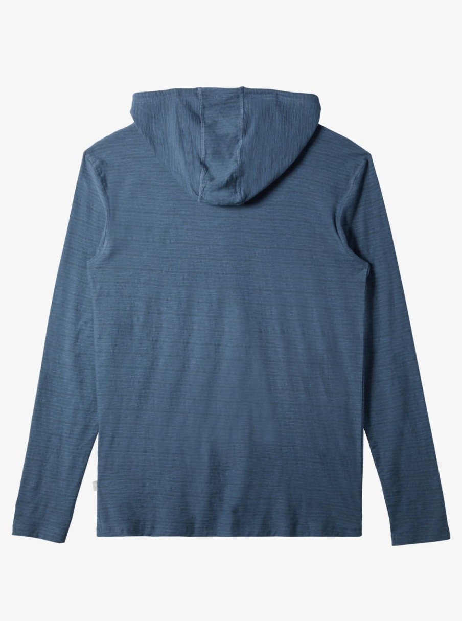 Mens Quiksilver Tees | Kentin Long Sleeves Hooded T-Shirt Kentin Bering Sea