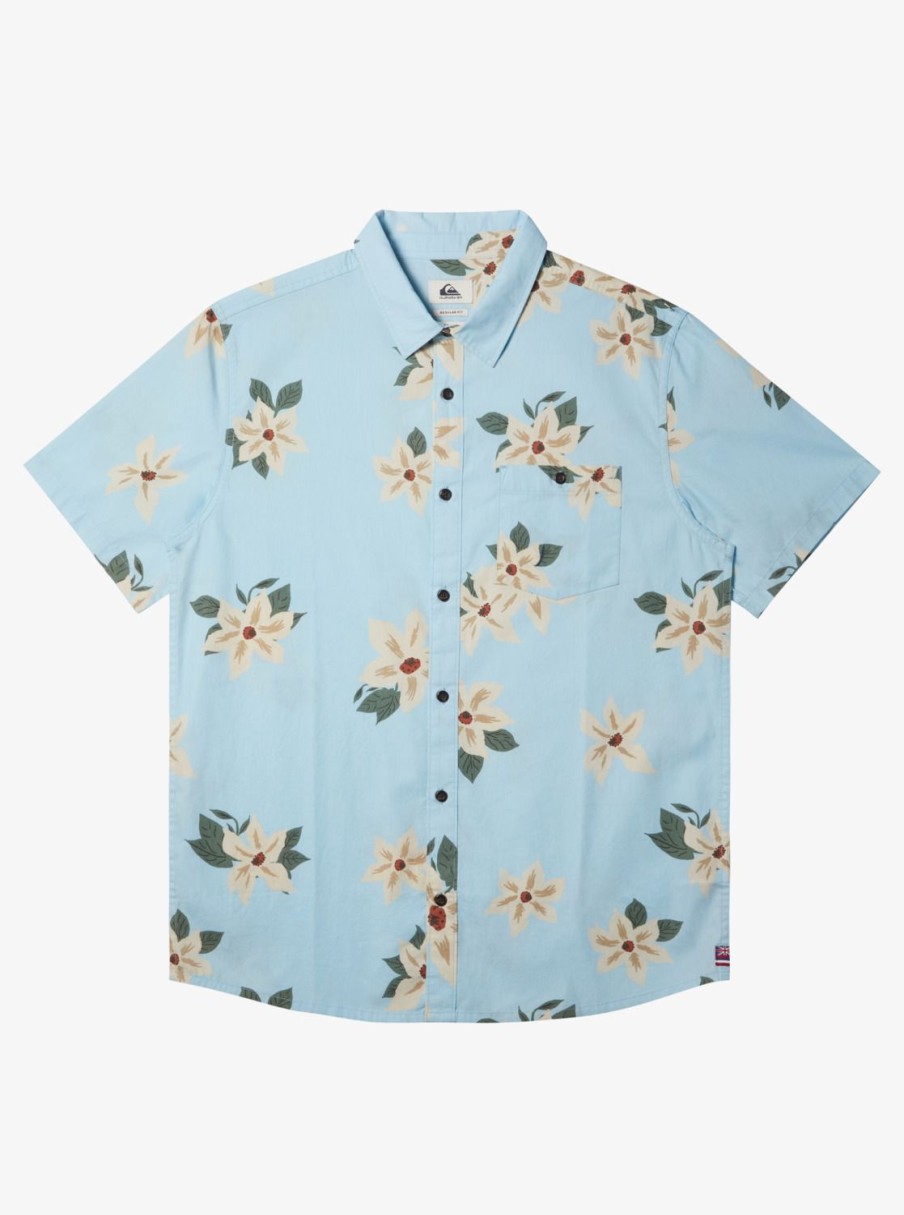 Mens Quiksilver Shirts & Polos | Hawaii Lei Day Woven Hawaiian Shirt Sky Blue