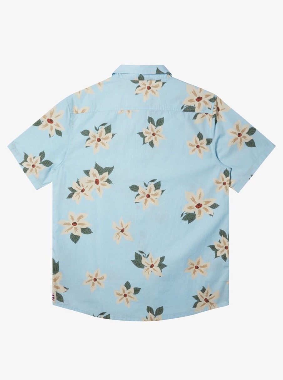 Mens Quiksilver Shirts & Polos | Hawaii Lei Day Woven Hawaiian Shirt Sky Blue