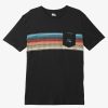 Mens Quiksilver Tees | Swell Vision Stripe Pocket T-Shirt Tarmac