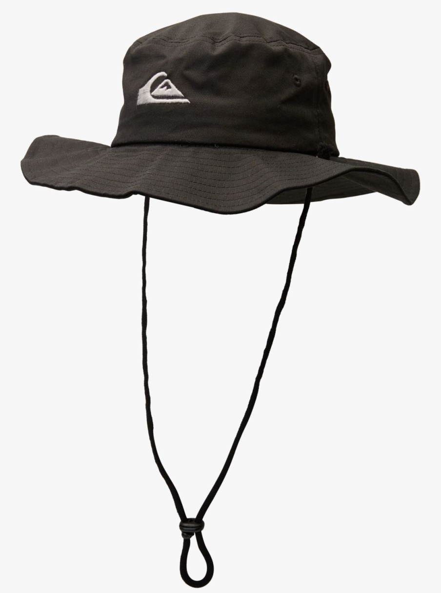 Mens Quiksilver Hats | Bushmaster Safari Boonie Hat Black