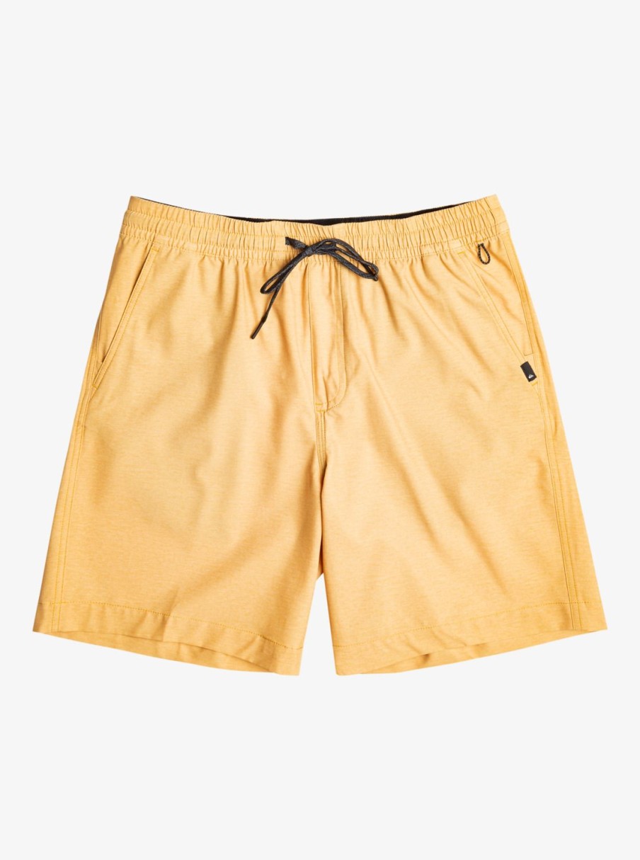 Mens Quiksilver Boardshorts | Taxer Heather 18" Amphibian Boardshorts Mustard