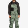 Mens Quiksilver Snow Pants | Utility Technical Snow Bib Pants Break Off Laurel Wreath