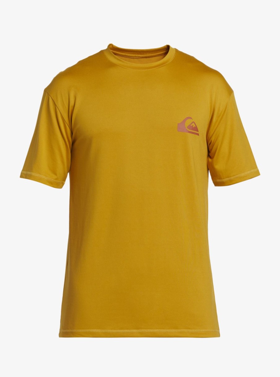 Mens Quiksilver Rashguards | Mix Session Upf 50 Short Sleeve Surf Tee Wheat