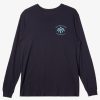 Mens Quiksilver Tees | Solo Arbol Long Sleeve T-Shirt Navy Blazer