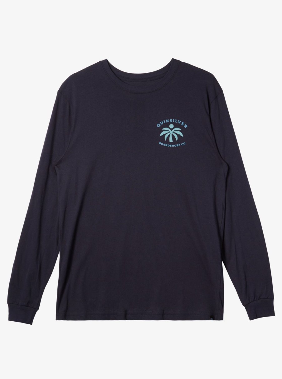 Mens Quiksilver Tees | Solo Arbol Long Sleeve T-Shirt Navy Blazer