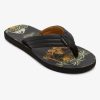 Mens Quiksilver Sandals | Carver Print Sandals Black 5