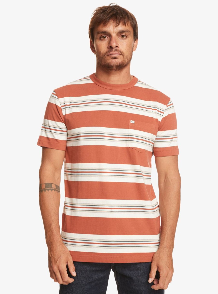 Mens Quiksilver Tees | Little Dume T-Shirt Little Dume Baked Clay