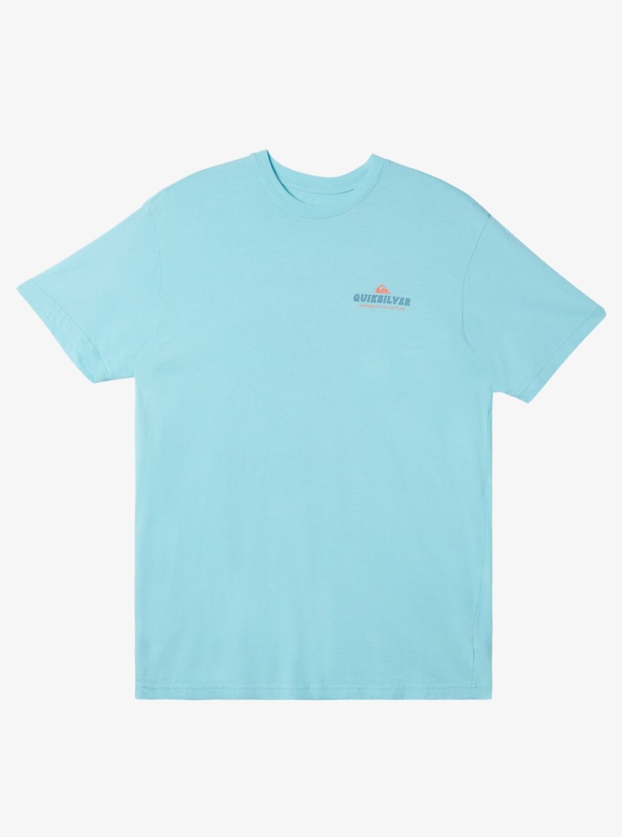 Mens Quiksilver Tees | Waterman Santa Qt-Shirt Gulf Stream