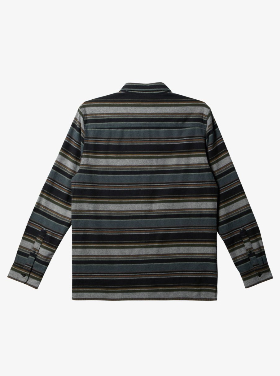 Mens Quiksilver Shirts & Polos | Lyne Long Sleeve Top Black Lyne Flannel