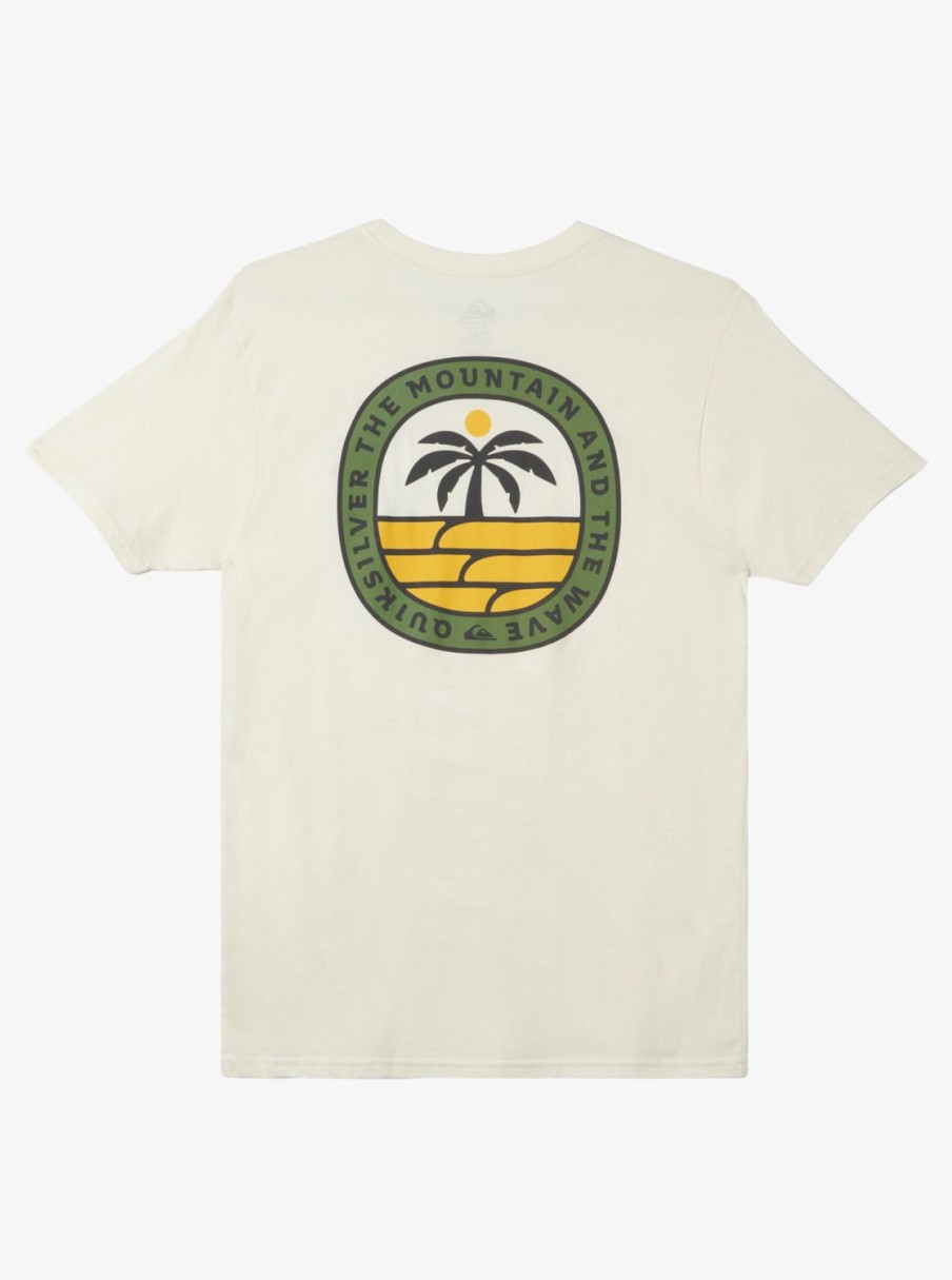 Mens Quiksilver Tees | Solo Arbol T-Shirt Birch