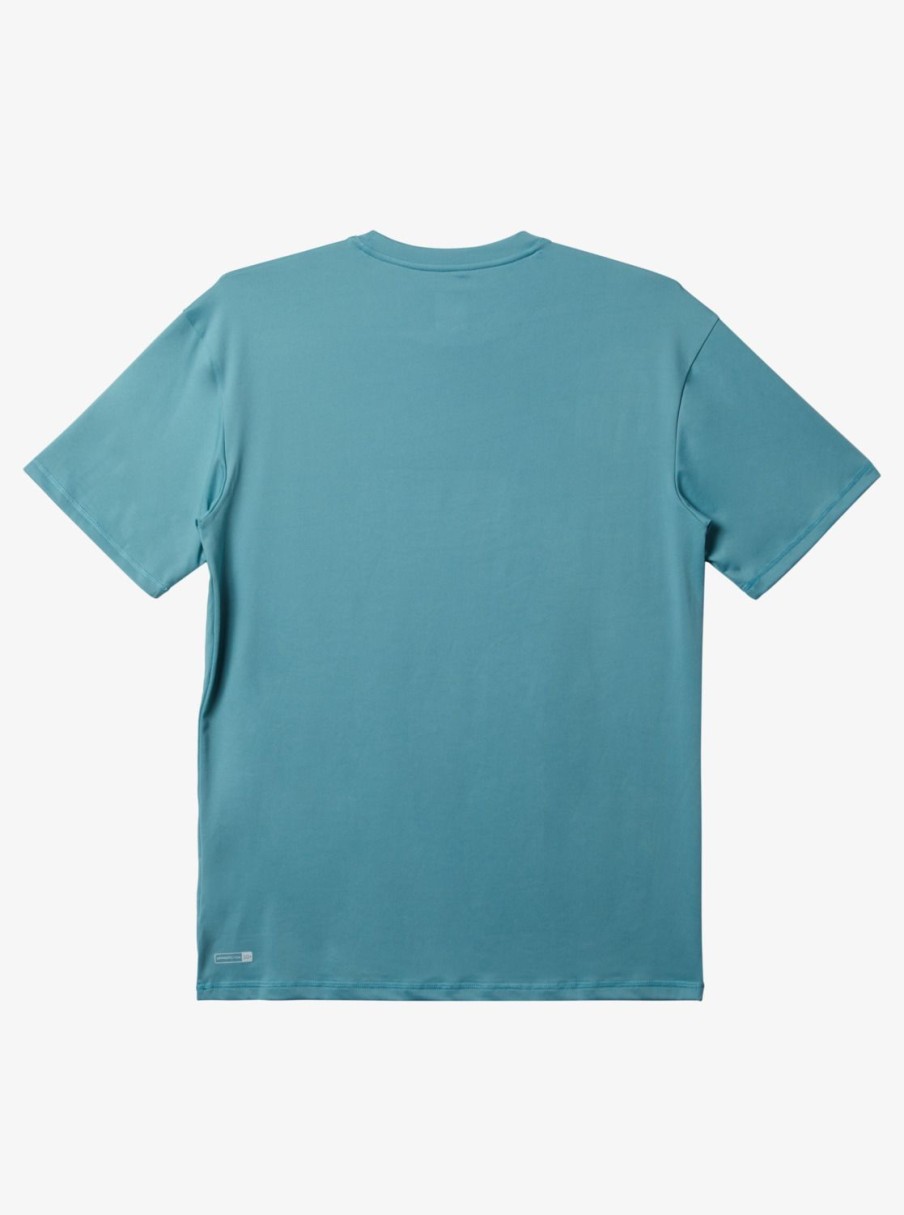 Mens Quiksilver Rashguards | Mix Session Upf 50 Short Sleeve Surf Tee Cameo Blue