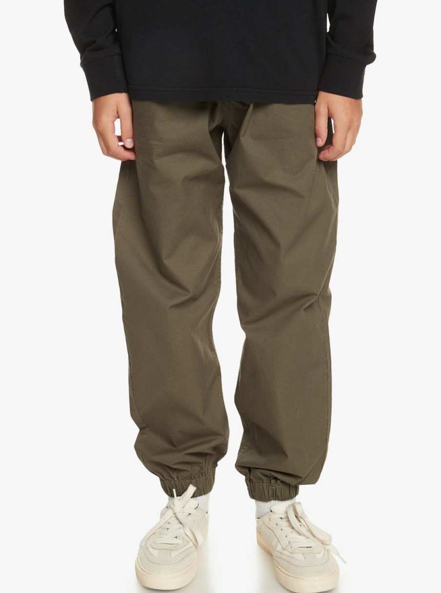 Boys Quiksilver Pants & Jeans | Boy'S 8-16 Taxer Beach Cruiser Pants Thyme