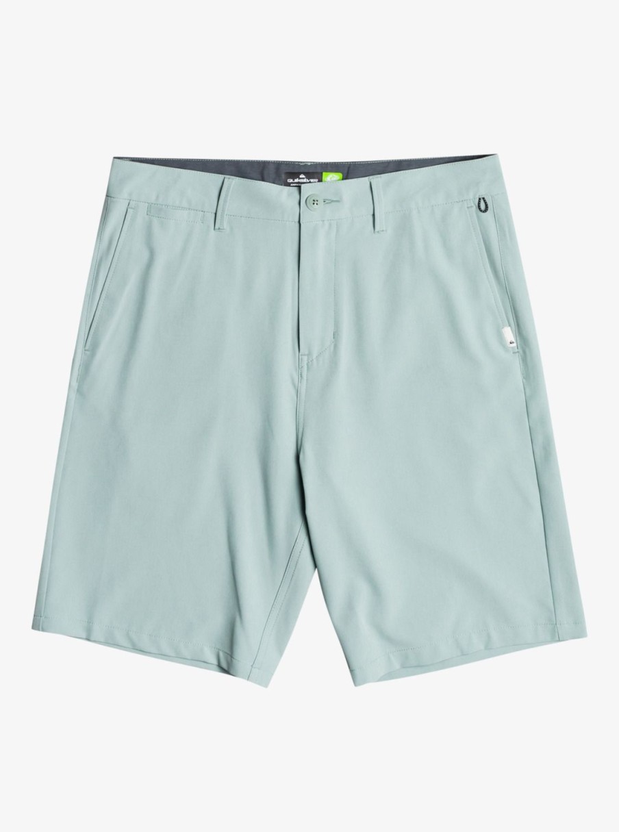 Mens Quiksilver Boardshorts | Ocean Union Amphibian 20" Hybrid Shorts Green Milieu