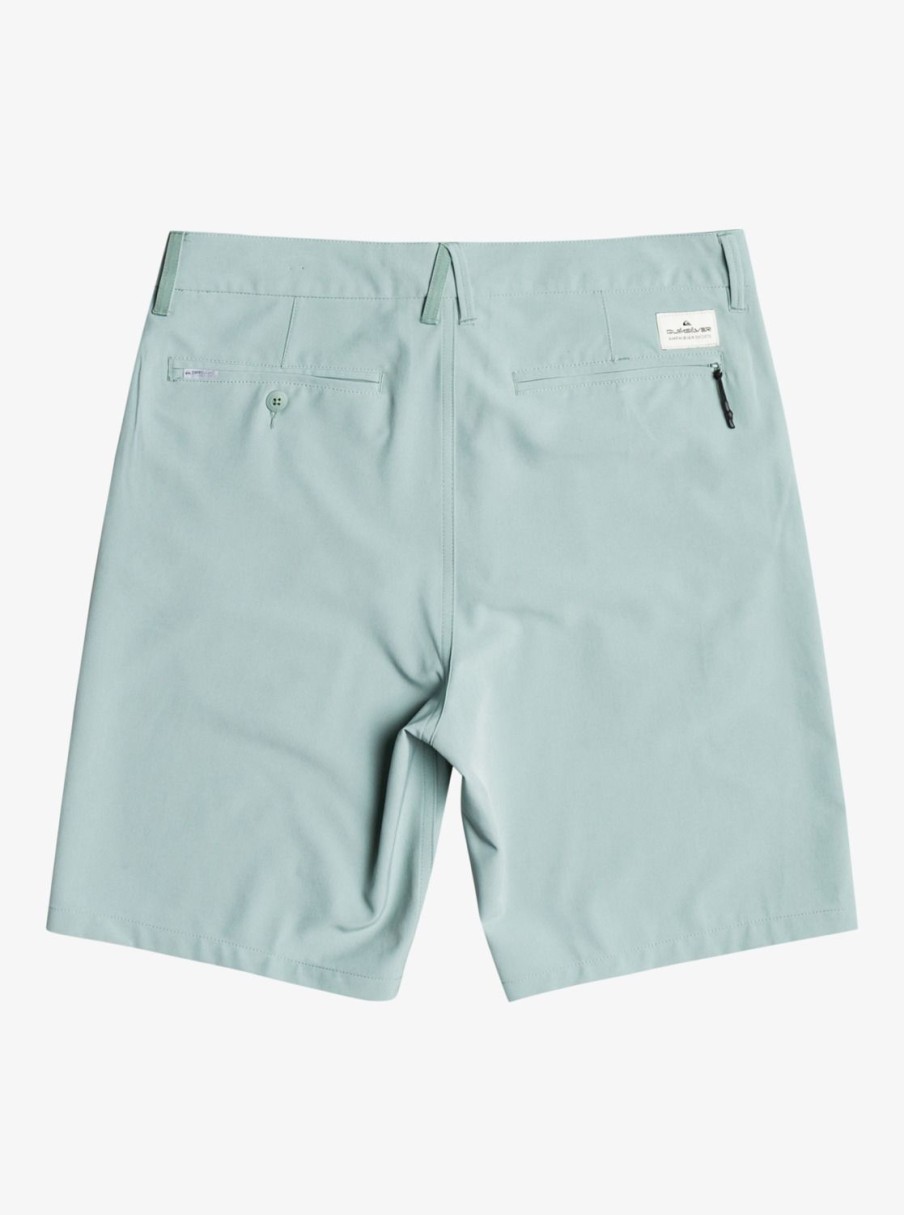 Mens Quiksilver Boardshorts | Ocean Union Amphibian 20" Hybrid Shorts Green Milieu