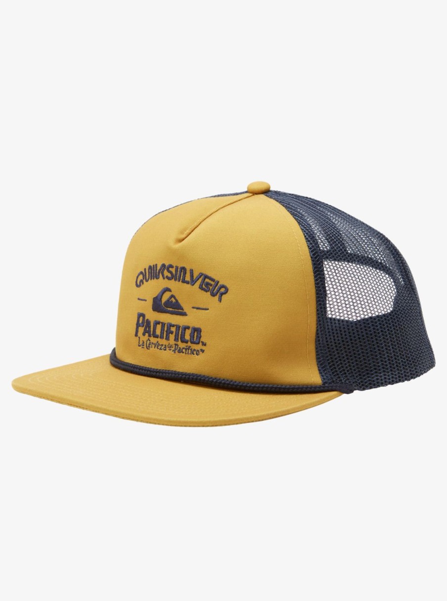 Mens Quiksilver Hats | Quiksilver X Pacifico Cervesa Trucker Hat Goldie