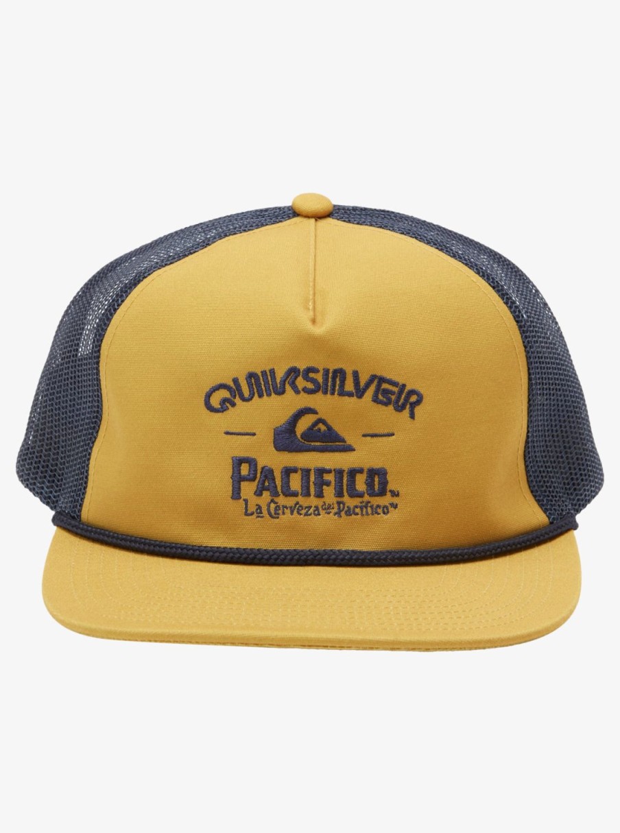 Mens Quiksilver Hats | Quiksilver X Pacifico Cervesa Trucker Hat Goldie