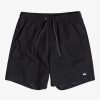 Mens Quiksilver Elastic Waist | Everyday 17" Volleys For Young Men Black