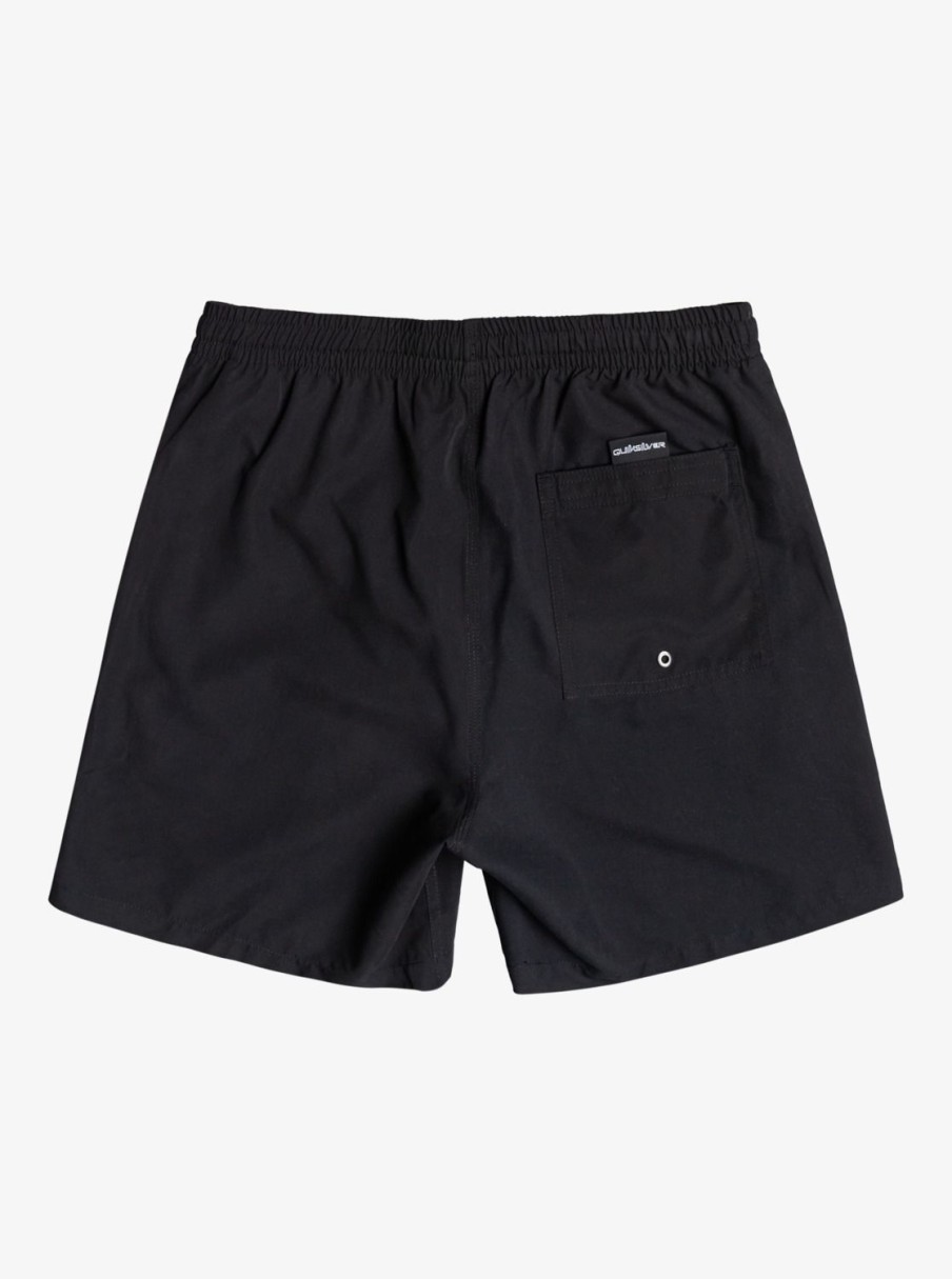 Mens Quiksilver Elastic Waist | Everyday 17" Volleys For Young Men Black