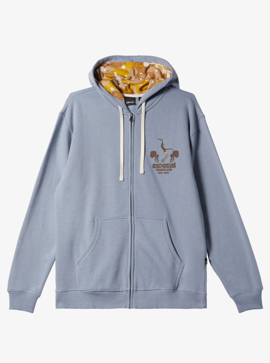 Mens Quiksilver Sweatshirts & Hoodies | Andy Y Andy Zip-Up Hoodie Blue Shadow